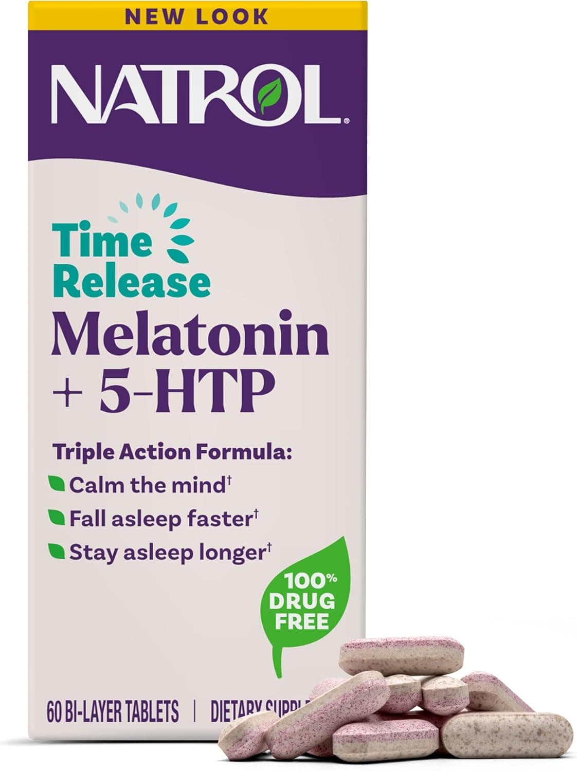 Natrol Melatonin + 5-HTP Time Release Sleep Aid - 31% Off