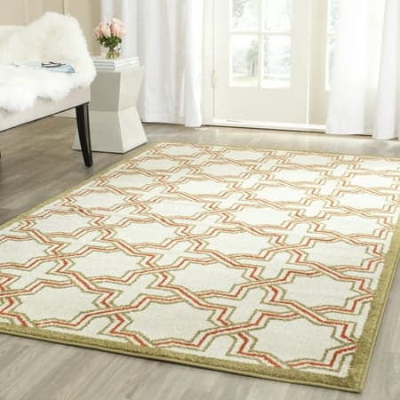 Safavieh Amherst William Geometric Area Rug, Ivory/Light Green, 5'3" x 8'