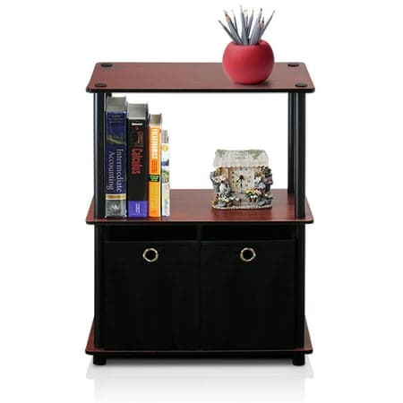 Furinno Go Green 3-Tier 2-Bin Multi-Purpose Storage Shelf, Set of 2
