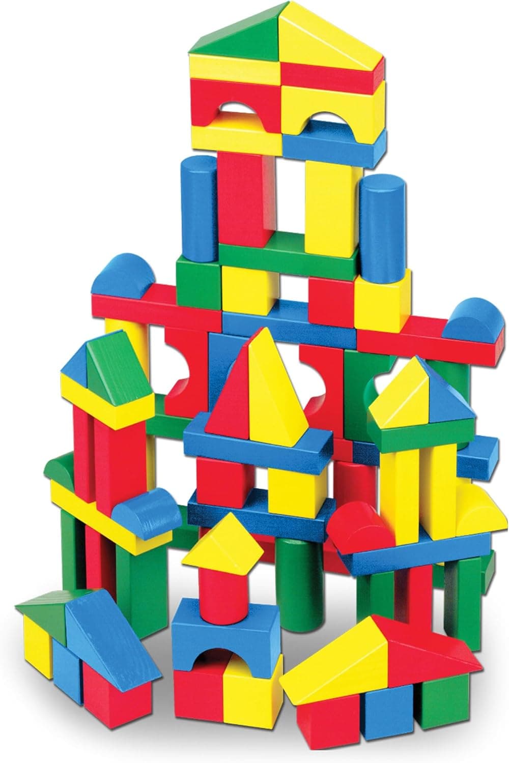 Melissa & Doug Wooden Building Blocks - 100-Piece Set