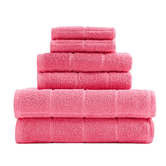 6-Piece Cotton Bath Towel Set for $14