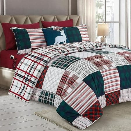 Elegant Comfort 8-Piece Comforter Set with Sheets & Pillowcases, Full/Queen Burgundy