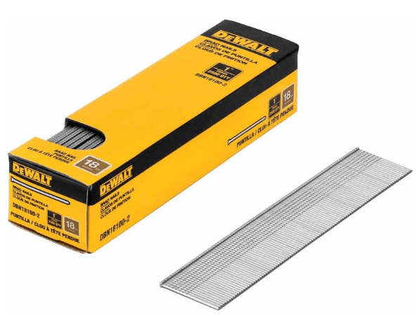 Secure Your Projects: DEWALT 1" x 18-Gauge Brad Nails (2500-Pack)