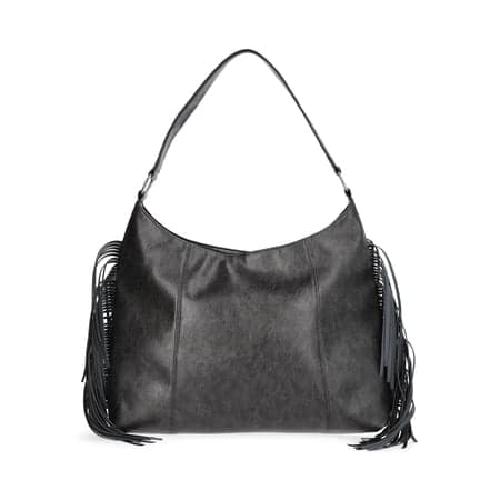 No Boundaries Women's Fashion Moto Hobo Bag, Grey