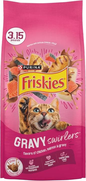 Purina Friskies Gravy Swirl'd Dry Cat Food (3.5lb)