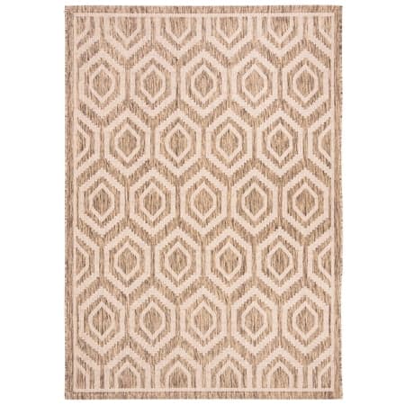 Safavieh Courtyard Amelia Geometric Indoor/Outdoor Area Rug, Brown/Bone, 5'3" x 7'7"