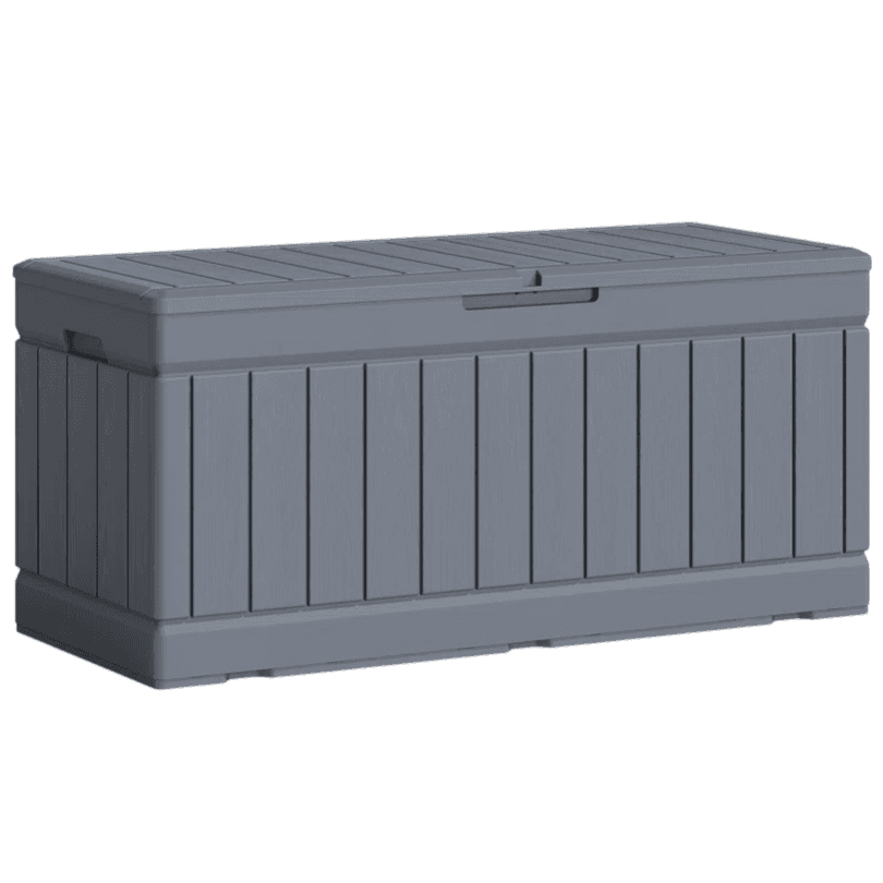Organize Your Outdoor Space with the 82-Gallon Gray Deck Box for $59