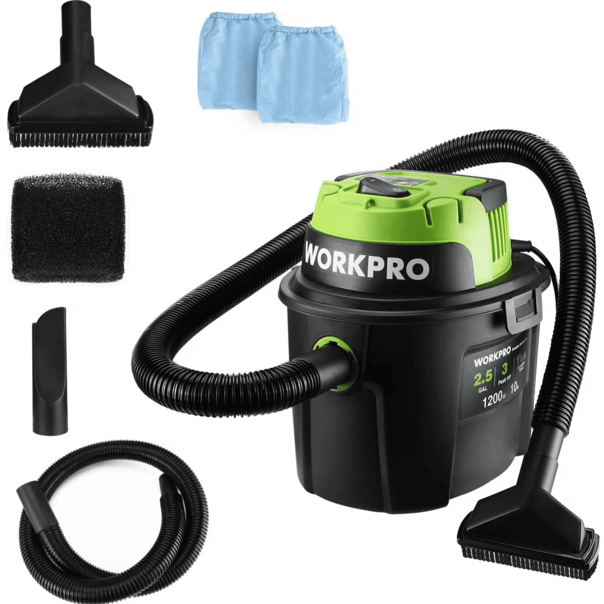 Powerful 3 HP Portable Shop Vacuum from WORKPRO at Walmart