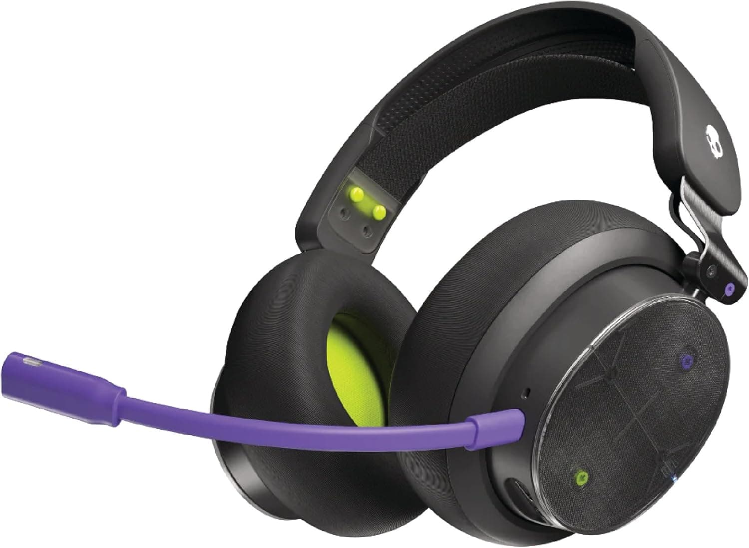 Skullcandy PLYR Multi-Platform Wireless Gaming Headset, Bluetooth Headphones, Removable Mic, Up to 24 Hrs Battery, PC, Xbox, PlayStation, 2.4GHz Low Latency Wireless Transmitter Included - Digi-Black
