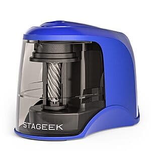 Electric Pencil Sharpener in Blue or Black - $7.80