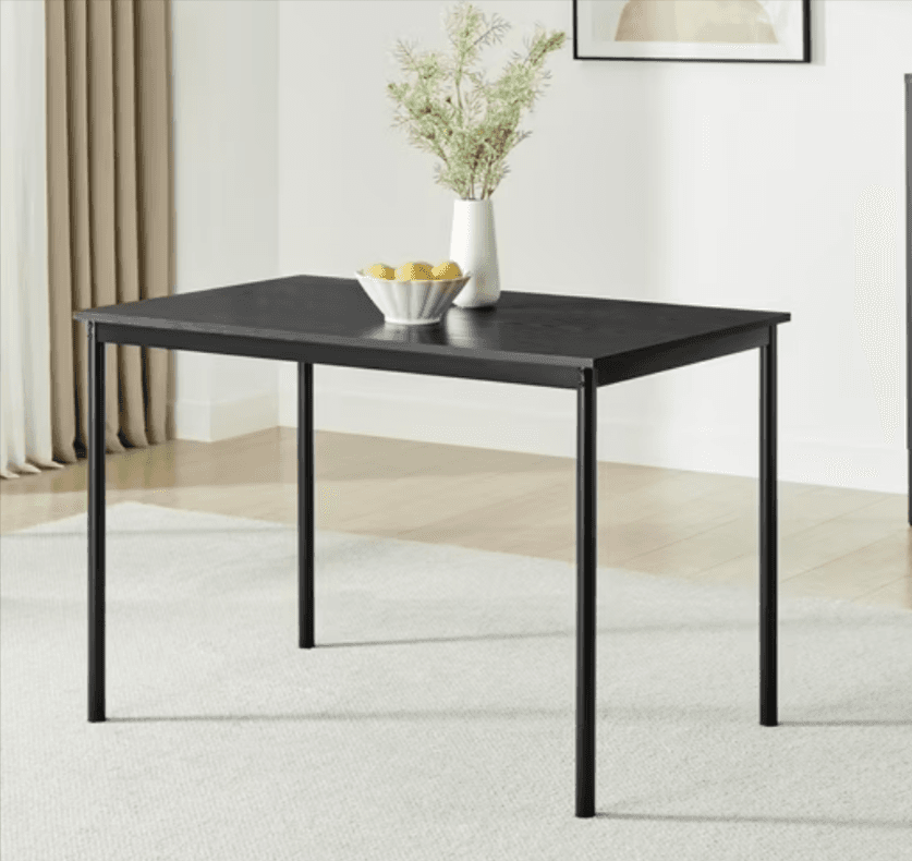 Save 30% on Mainstays Casual Wood and Metal Rectangular Table