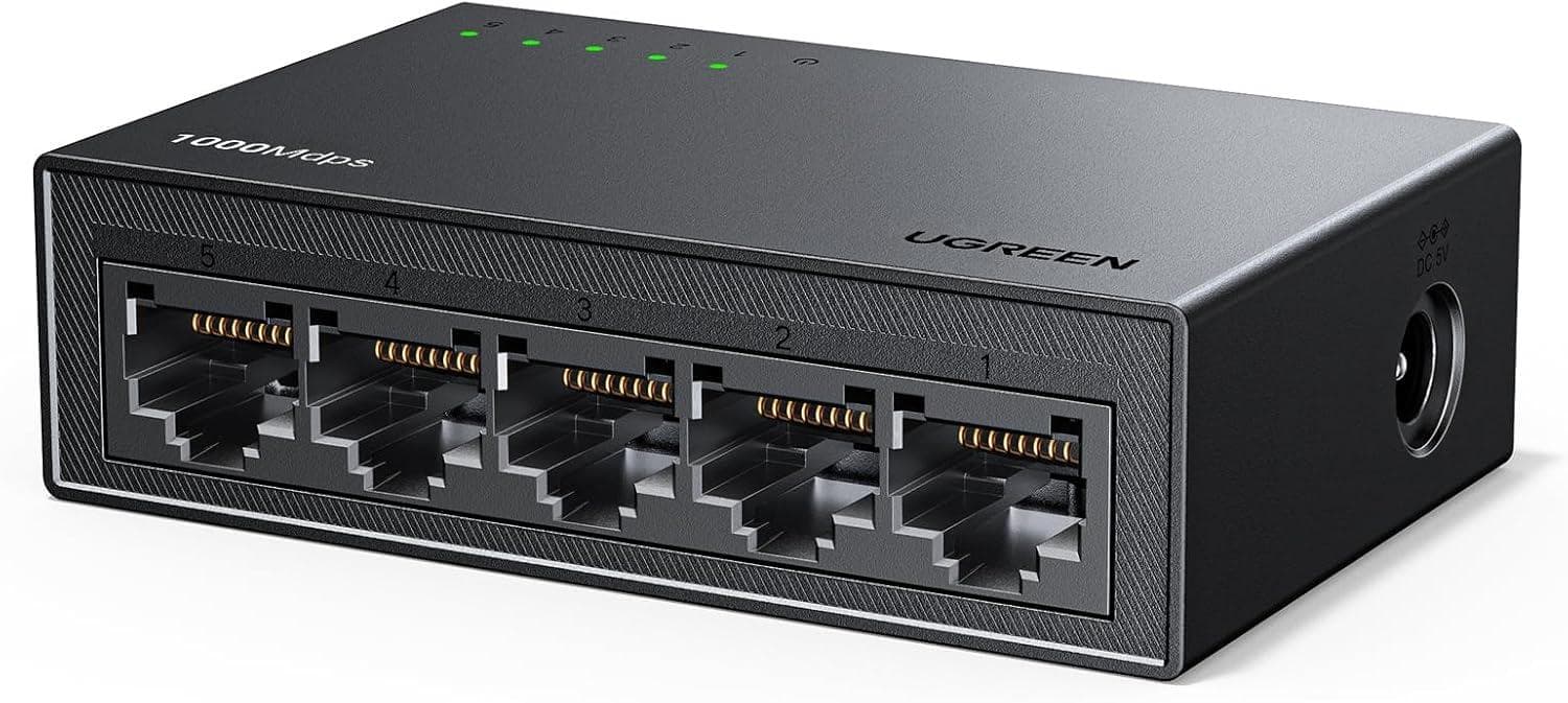 High-Speed Ethernet Connectivity: UGREEN 5-Port 1000Mbps Switch