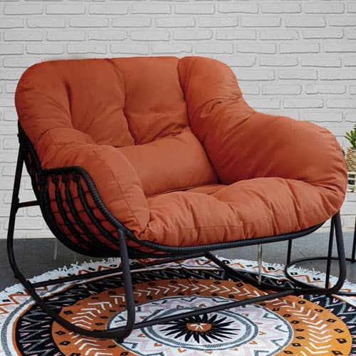 Save 24% on an Iron Outdoor Rocker with Cushion