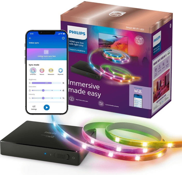 Philips WiZ Smart HDMI Sync Box with RGBIC TV Backlight
