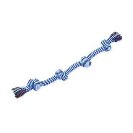 Mammoth Flossy Chews EXTRA Cottonblend 4 Knot Tug Rope Dog Toy, Large, 27", Assorted Colors