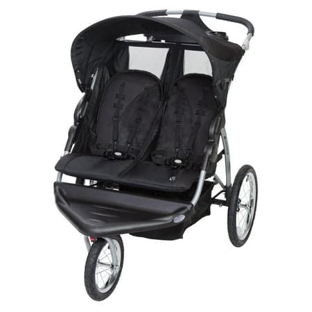 Baby Trend Expedition Double Jogger Stroller with Lockable Front Wheel