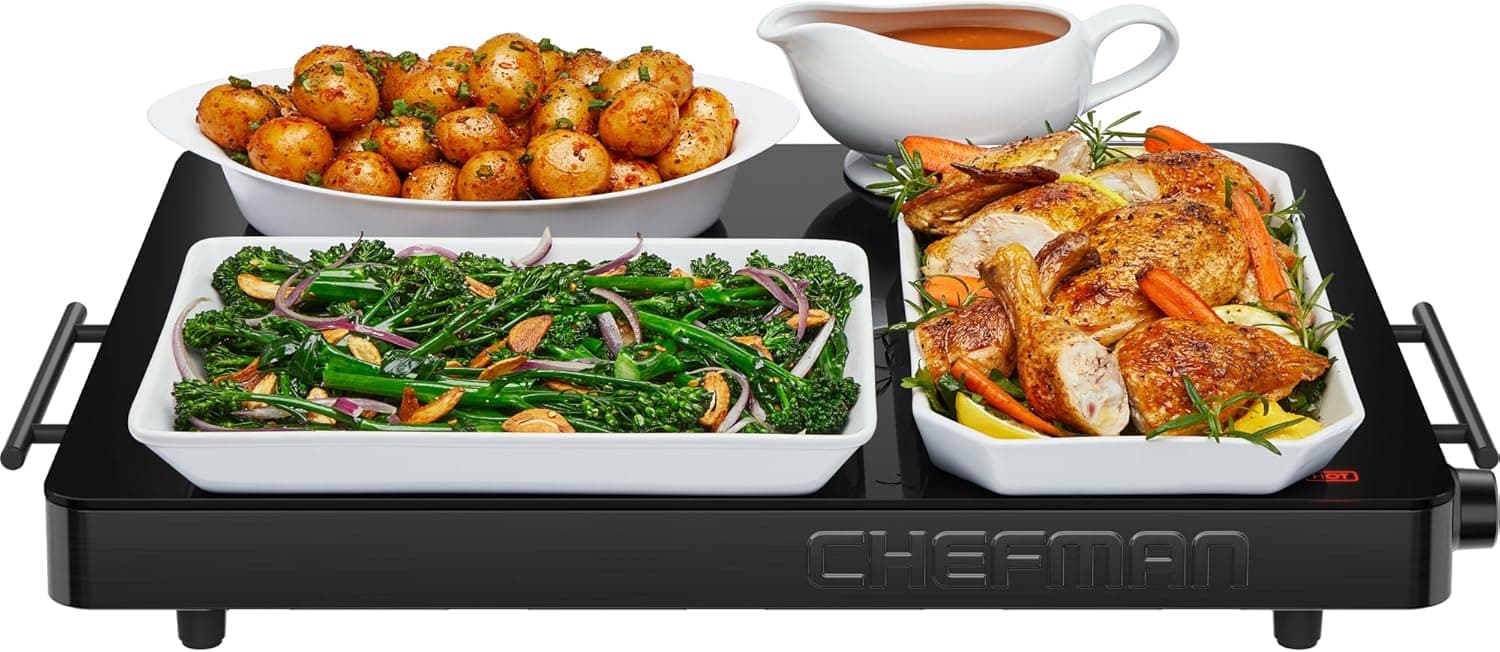 Keep Food Warm with Chefman Electric Warming Tray