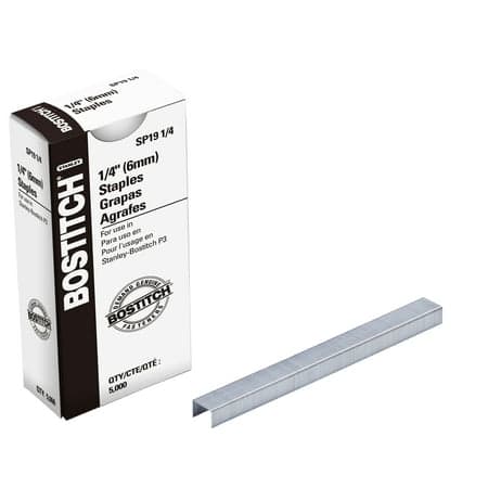 Bostitch Premium Staples for Plier Stapler, 6 Boxes of 5,000 Per Box