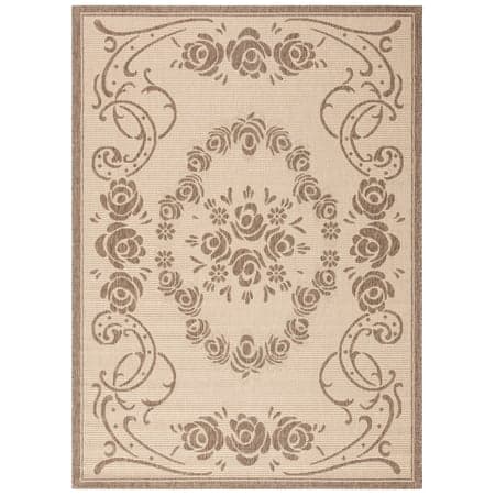 Safavieh Courtyard Elena Oriental Indoor/Outdoor Area Rug, Natural/Brown, 5'3" x 7'7"