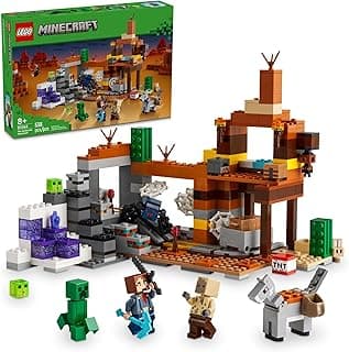 LEGO Minecraft The Badlands Mineshaft - Building Toys for Boys & Girls, Ages 8+ - Video Game Toy for Kids - W/Minecraft Minifigures - Gift for Birthdays - 21263