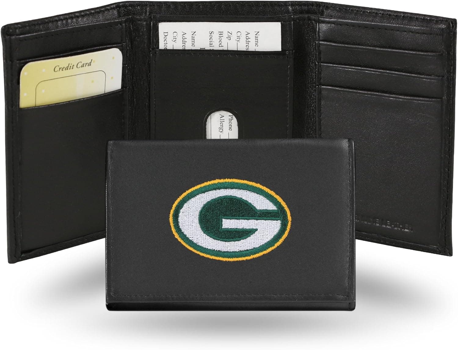Green Bay Packers NFL Leather Trifold Wallet