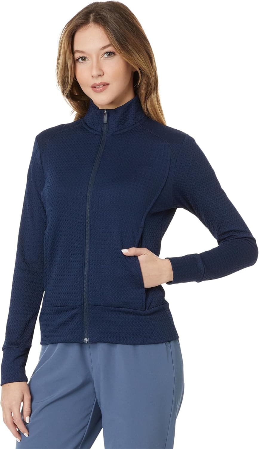 adidas Women's Ultimate365 Textured Jacket, Collegiate Navy, X-Small