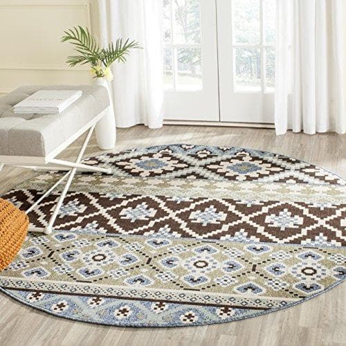 SAFAVIEH 3' Round Washable Outdoor Rug - 38% Off