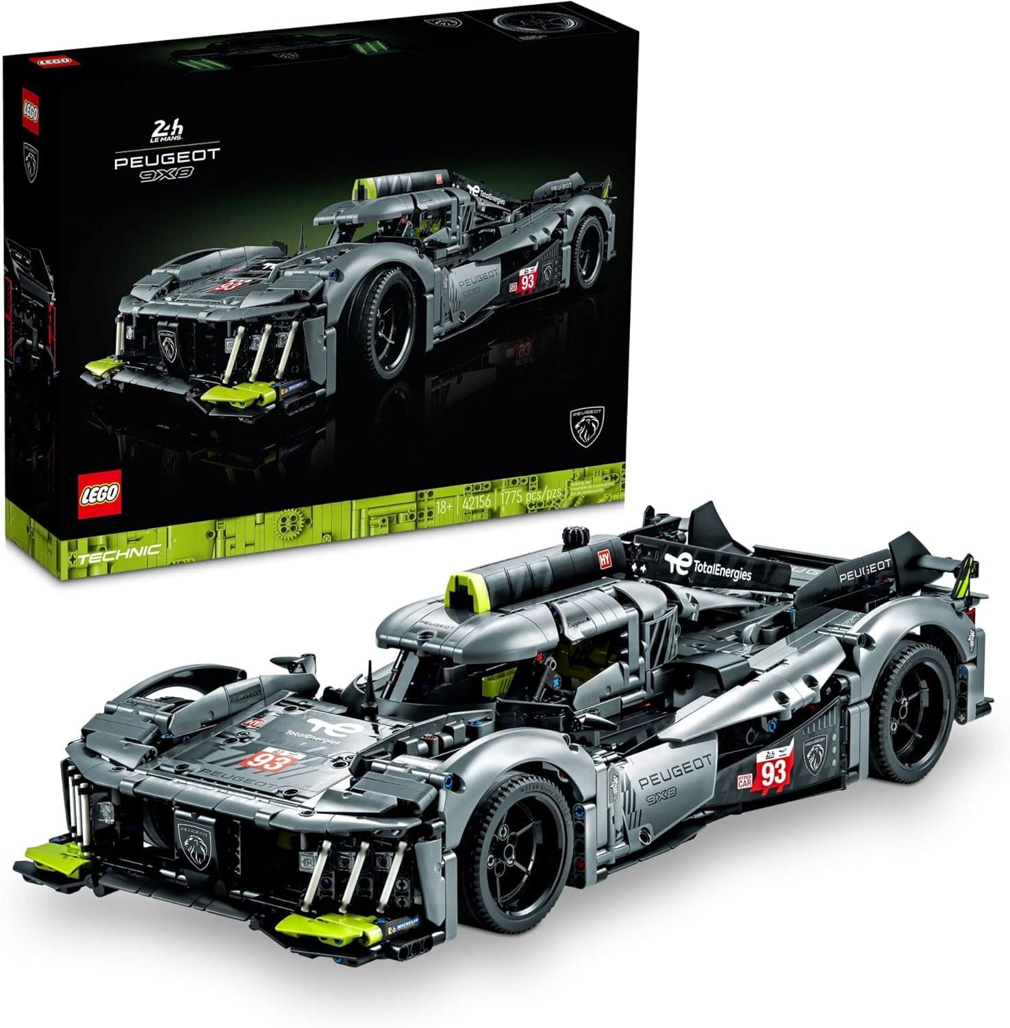 Build the Peugeot 9X8 Le Mans Hybrid Hypercar with LEGO Technic