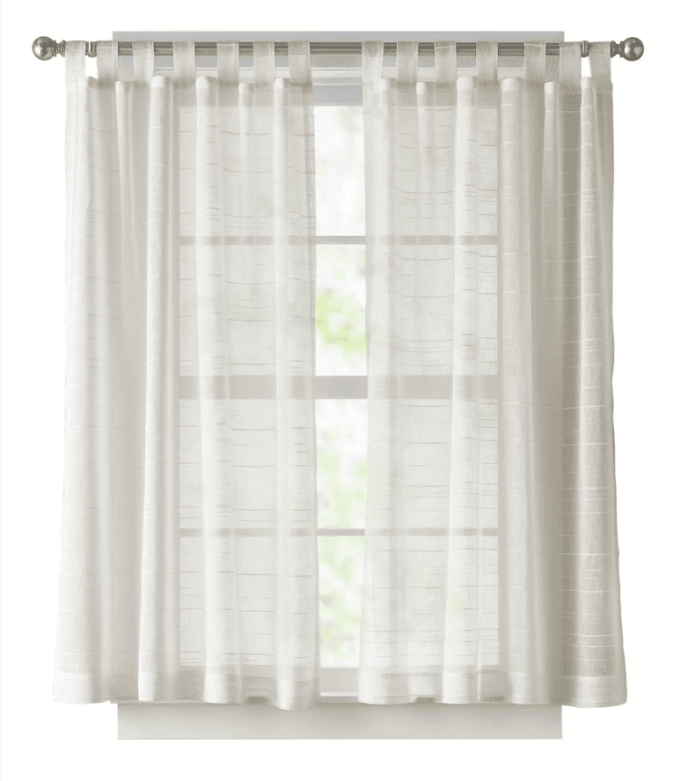 Mainstays Woven Stripe Sheer Curtain - 50% Off