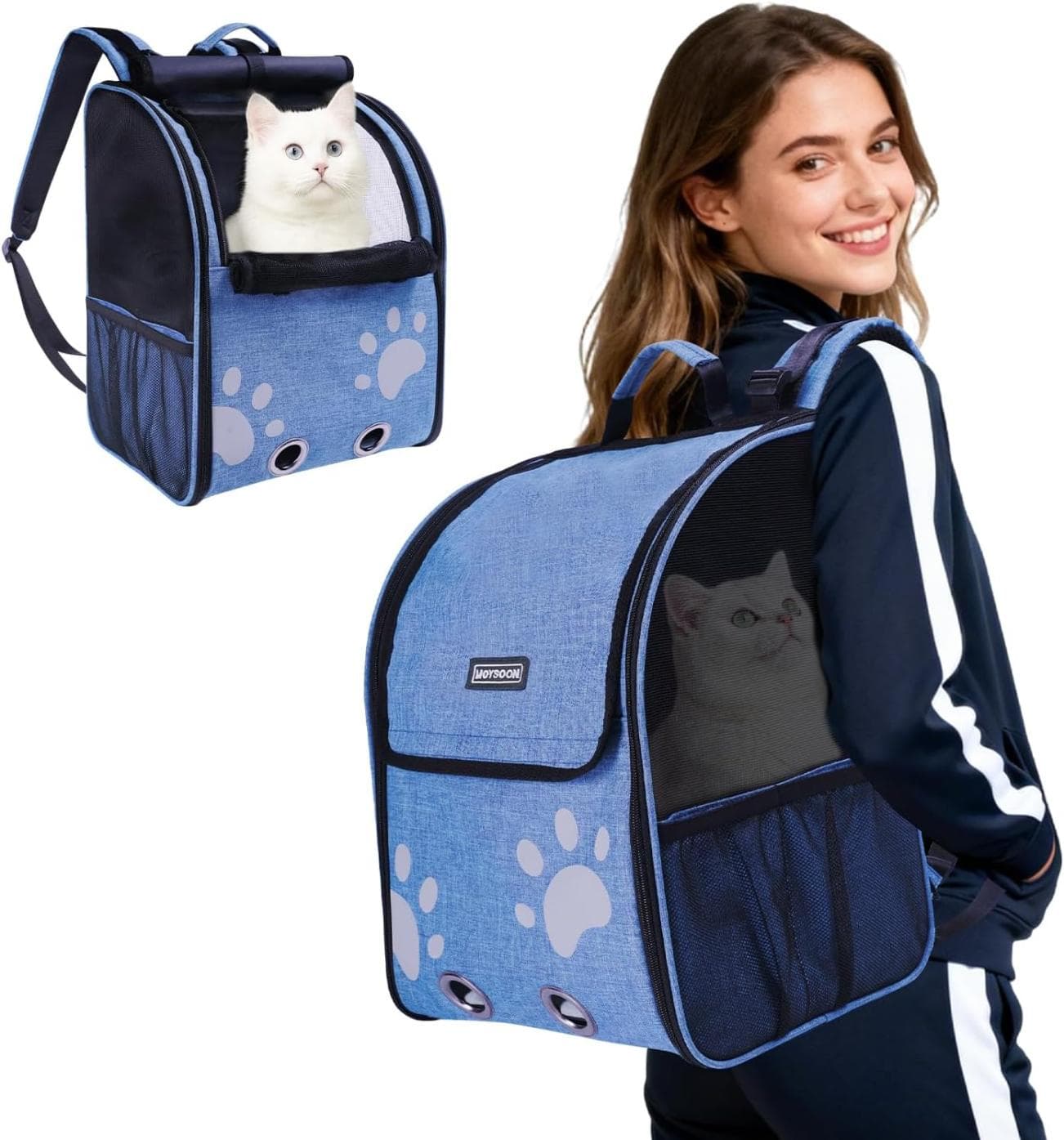 Ventilated Cat Backpack Carrier for Comfortable Travels