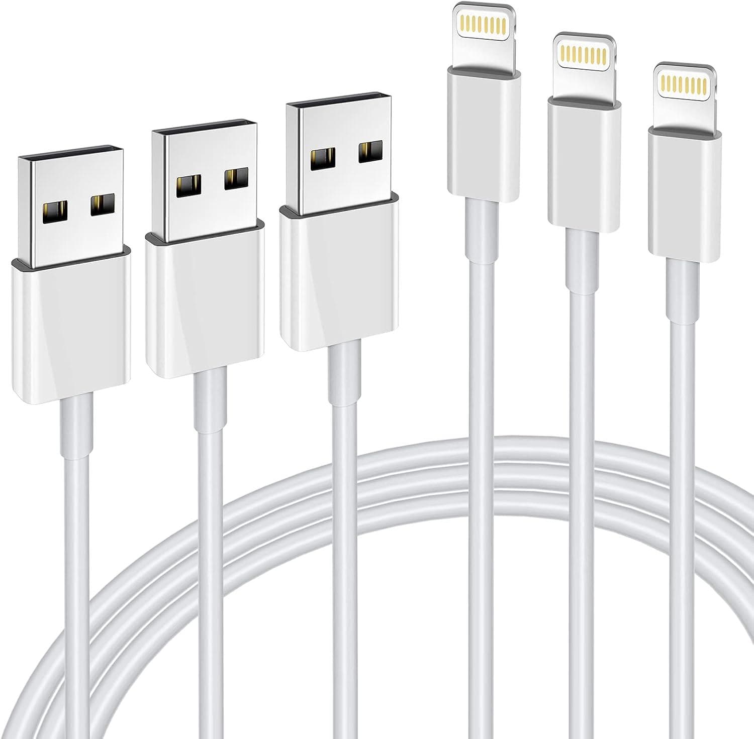 3-Pack of MFi Certified iPhone 6 Lightning Cables