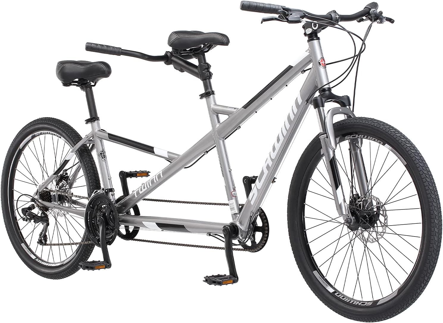 Schwinn Twinn Tandem Bike: Comfortable Two-Seater with Disc Brakes