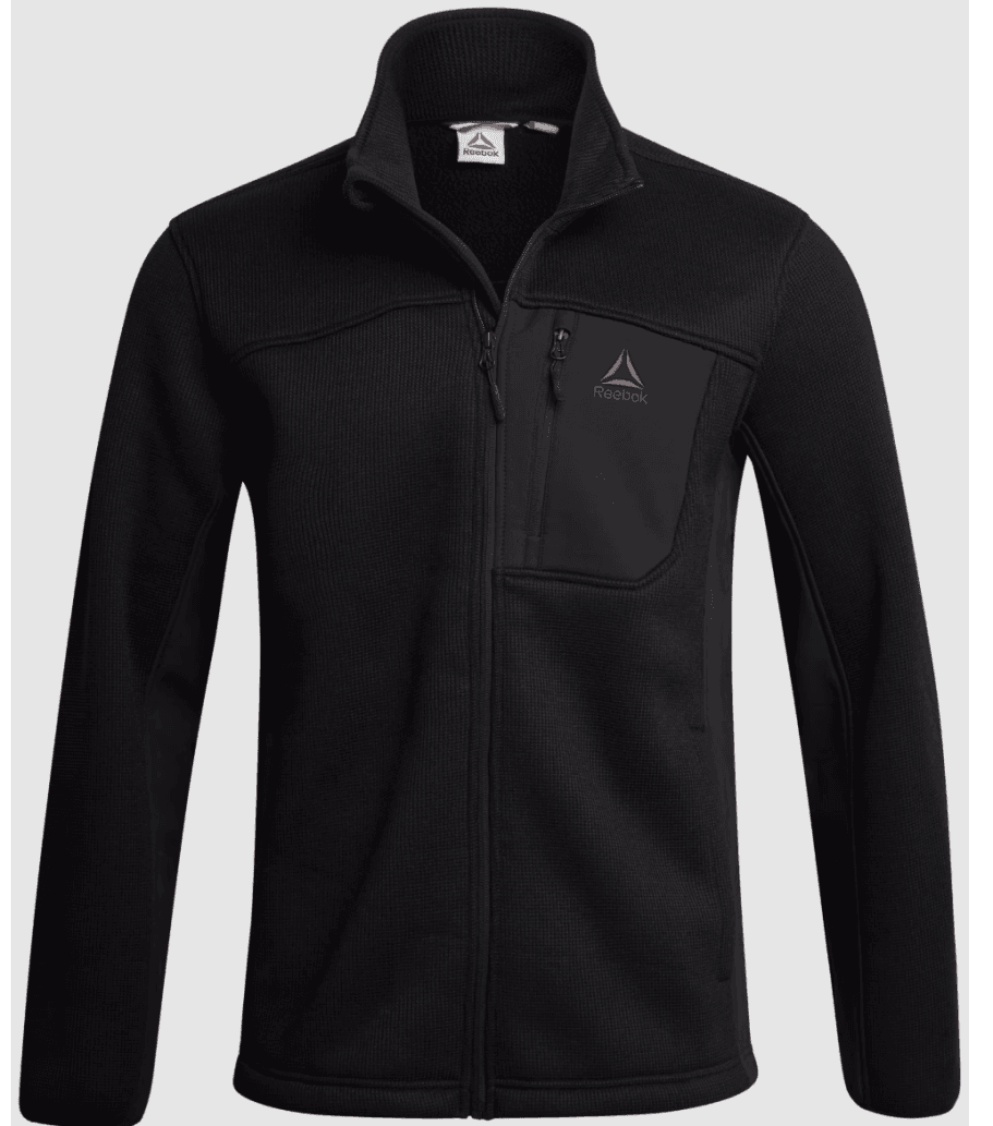Reebok Men's Textured Fleece Jacket at 70% Off