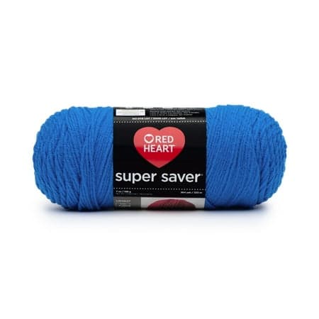 Red Heart® Super Saver® 4 Medium Acrylic Yarn, Blue 7oz/198g, 364 Yards