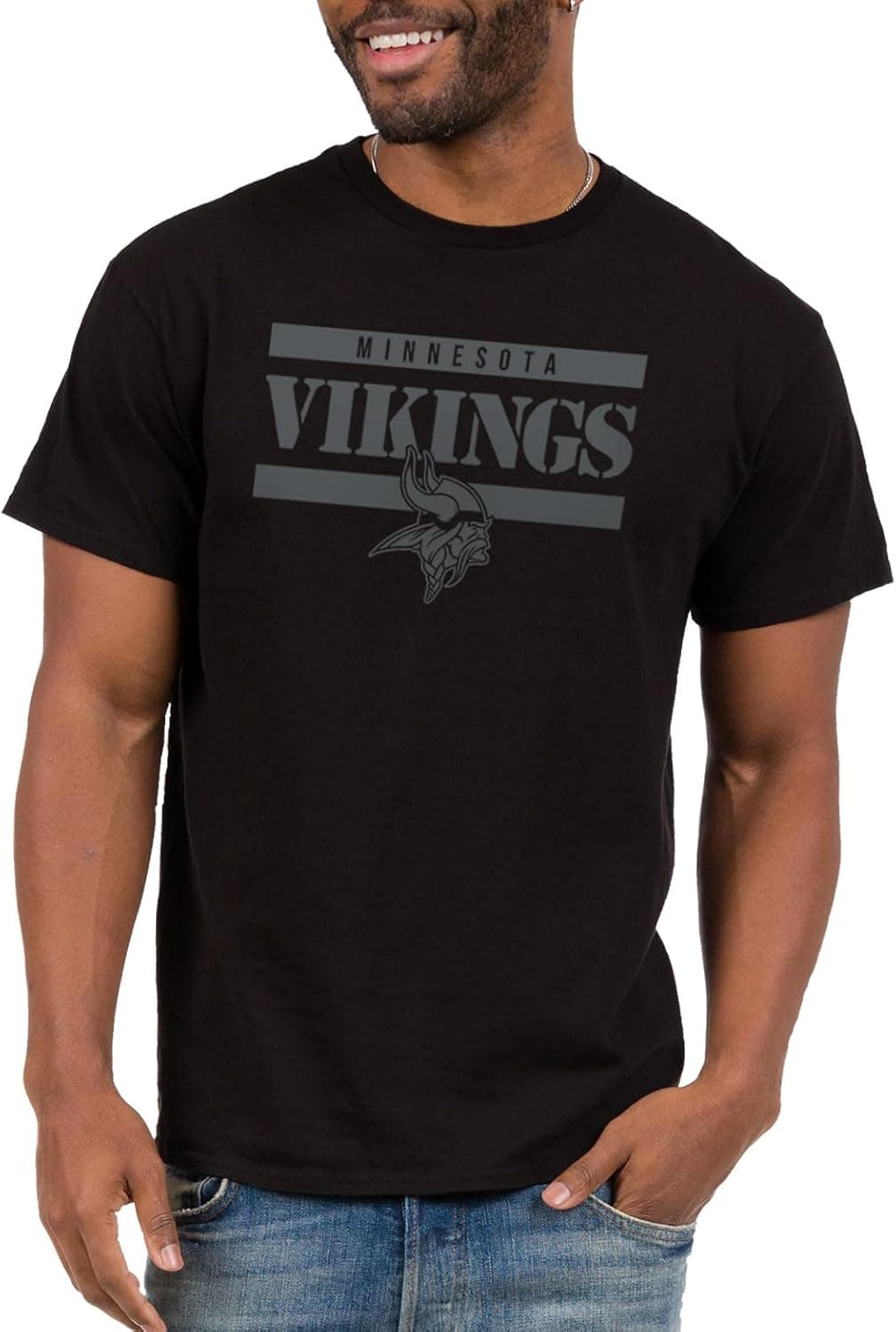 Show Your Vikings Pride with this NFL Stencil Block Tee