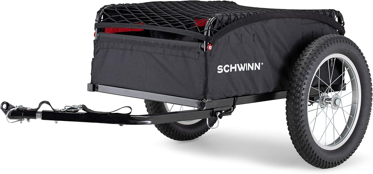 Haul up to 100 lbs with the Schwinn Porter Bike Cargo Trailer