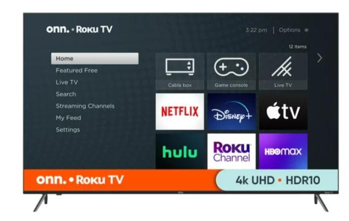 Onn. 75" 4K UHD LED Frameless Roku Smart TV (Open Box) - 48% Off