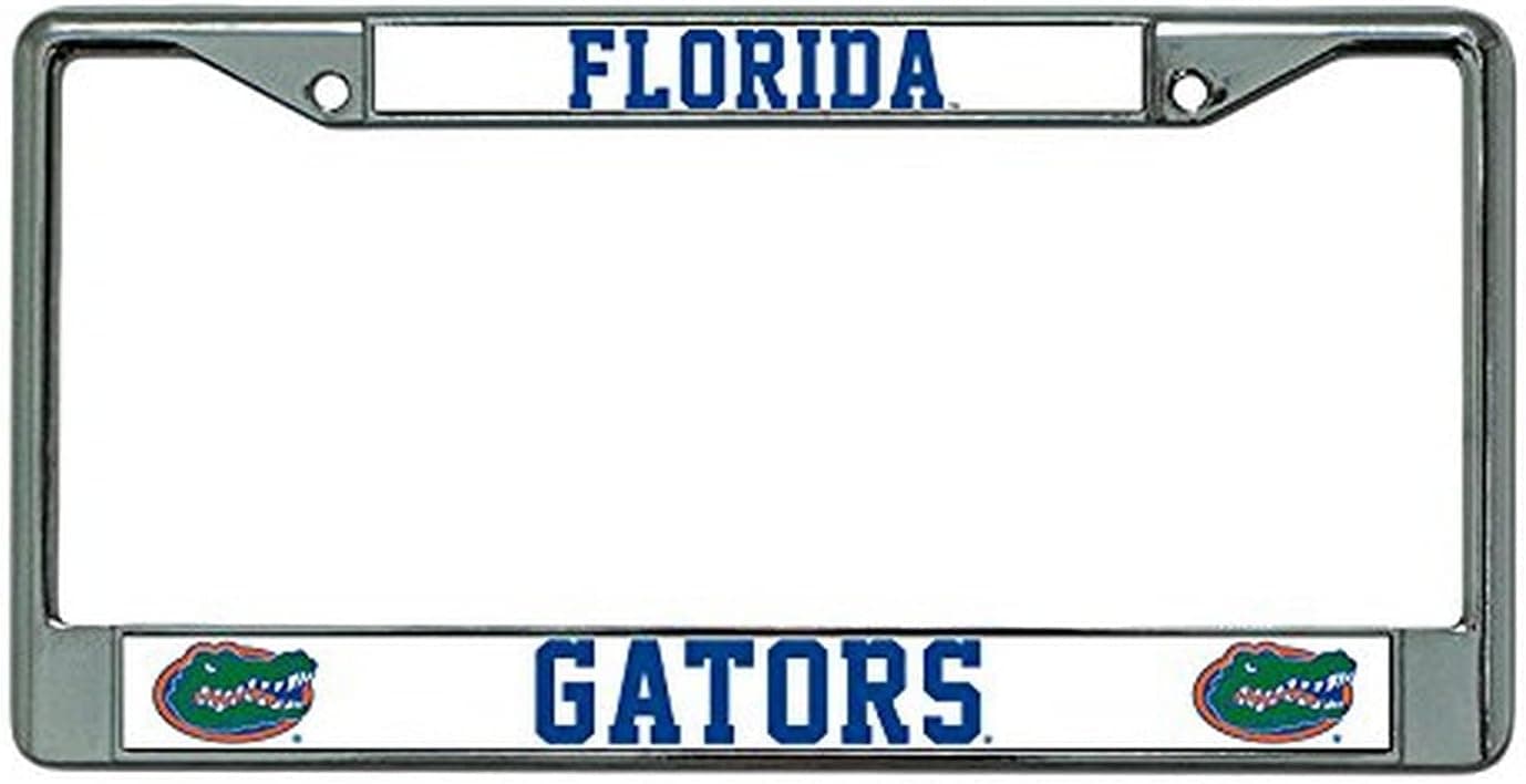 Stylish NCAA Florida Gators Chrome License Plate Frame