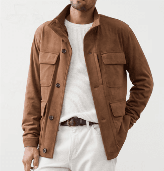 Vegan Suede Jacket from Banana Republic Factory - Stylish Outerwear