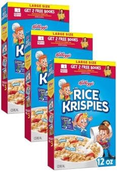 Kellogg's Rice Krispies Cereal, 3-Pack on Amazon