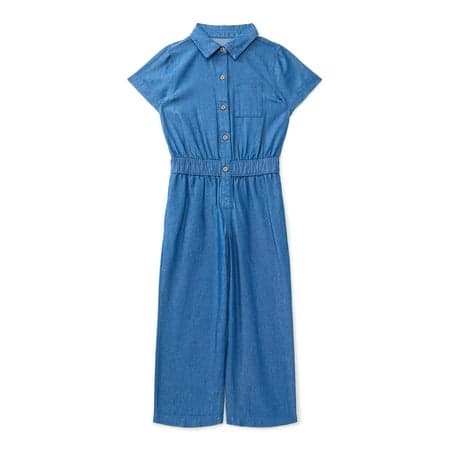 Wonder Nation Girls Boiler Jumpsuit, Sizes 4-18 & Plus