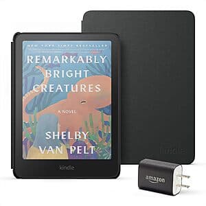 Portable Reading Companion: Kindle Colorsoft eReader with Cover and Adapter