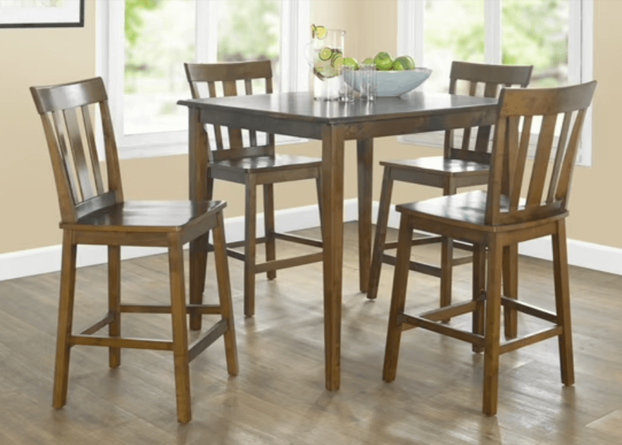 Upgrade Your Dining Room with 35% Off Mainstays 5-Piece Counter-Height Set at Walmart