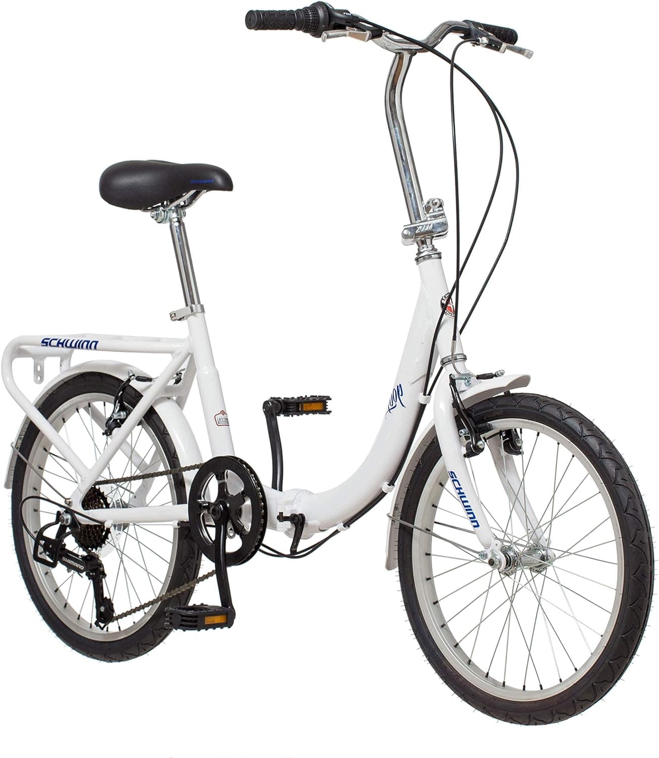 Schwinn Loop Folding Bike: 7-Speed, Cargo Rack, Carrying Bag