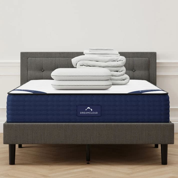 Whole Bed Setup: DreamCloud's Luxurious Mattress and Bedding for $1,098