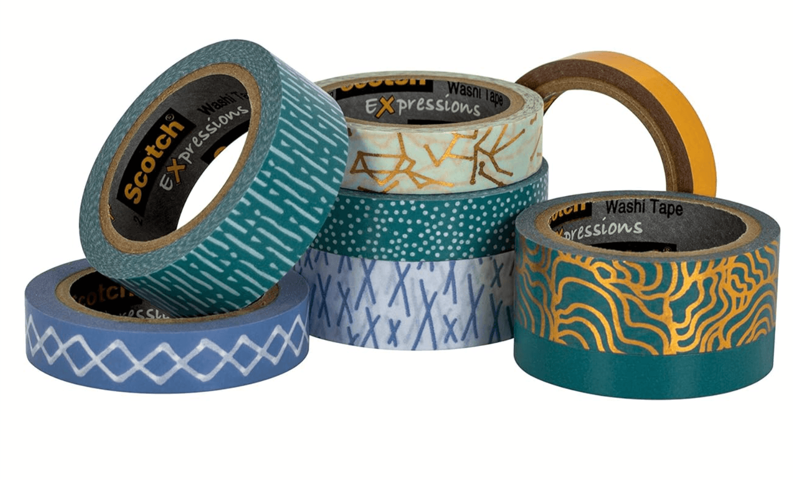 Decorative Washi Tape - 8 Rolls of Scotch Expressions