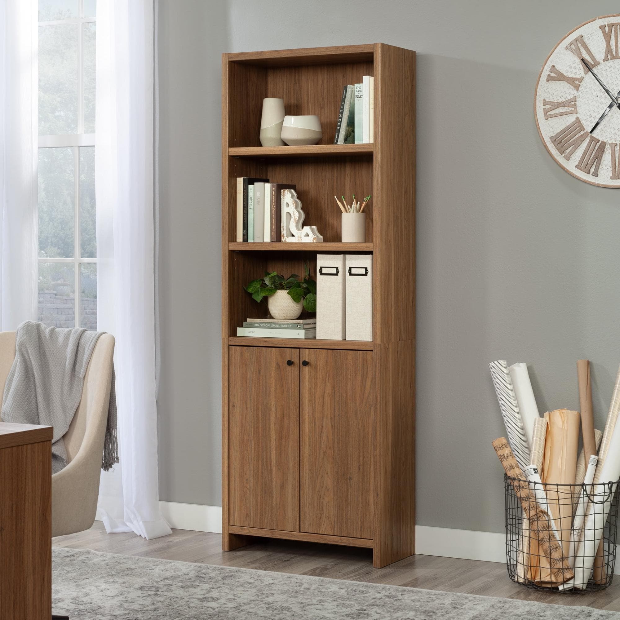 Mainstays 5-Shelf Bookcase with Doors - 24% Off at Walmart
