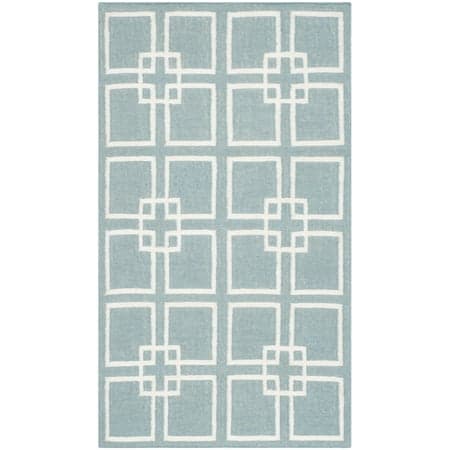 SAFAVIEH Martha Stewart Square Dance Indoor Area Rug, Geyser Blue, 3' x 5'