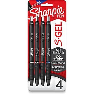 Sharpie S-Gel Pens, 4-Pack - Smooth Writing at $3.80 with Subscription