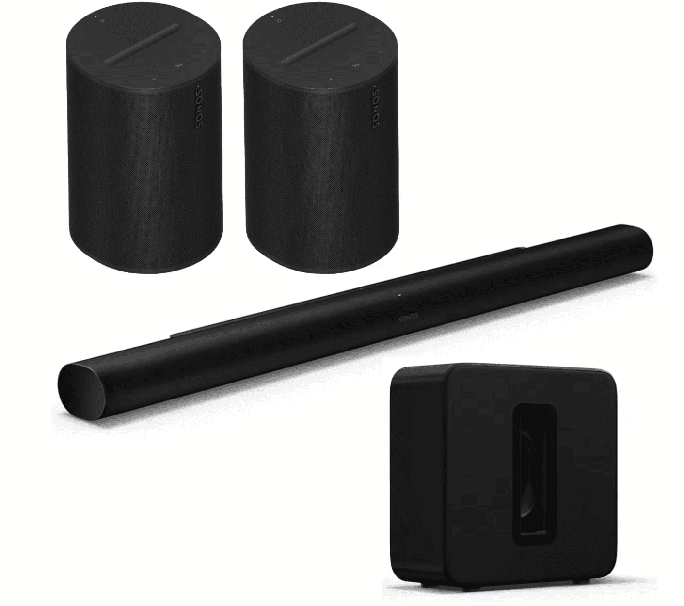 Sonos Arc Soundbar, Sub, and Era 100 Speakers Bundle (32% Off)